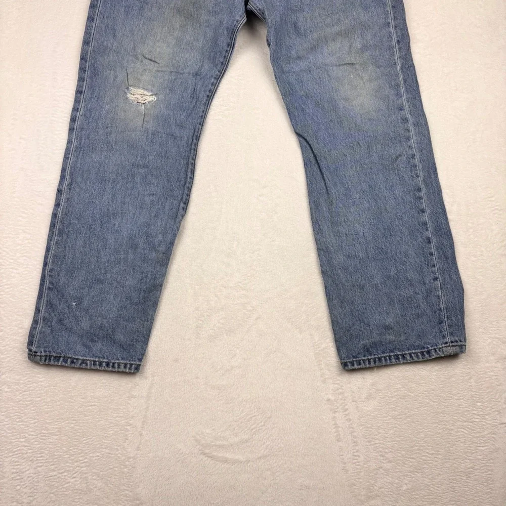 Levis 501 Mens 38x30 Medium Wash Faded Y2K distressed Loose fit CB4-29